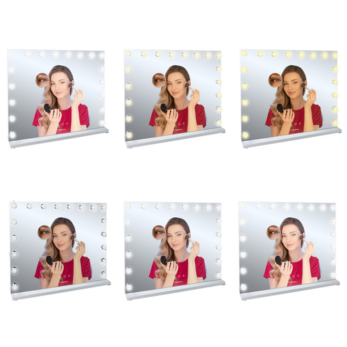 Suur Hollywoodi stiilis LED Meigipeegel Soulima 80x62 cm