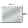 Suur Hollywoodi stiilis LED Meigipeegel Soulima 80x62 cm