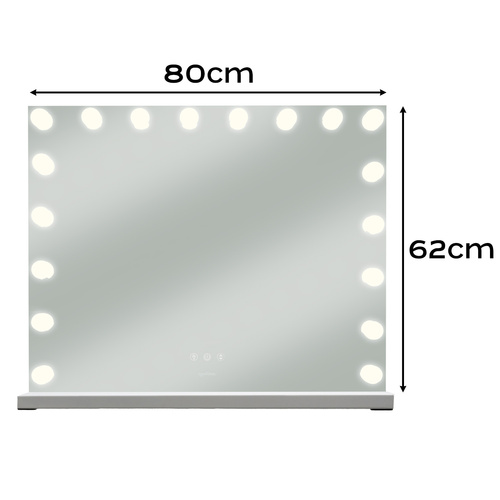 Suur Hollywoodi stiilis LED Meigipeegel Soulima 80x62 cm