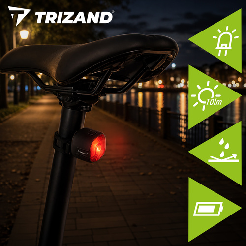punane jalgratta tagatuli led usb c jalgratta tagatuli,punane rattatuli,LED rattatuli,laetav jalgratta tuli,veekindel rattalamp,jalgratta ohutus,Trizand rattatuli