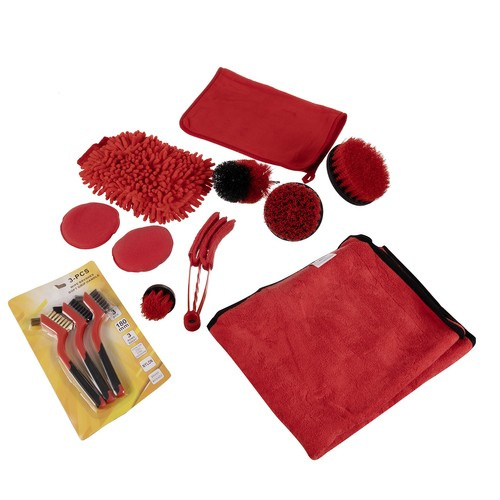 auto detailpesu komplekt kohvris (19 osa) auto detailpesu komplekt,autopesu tarvikud,auto puhastuskomplekt,detailing komplekt,auto sisehooldus,auto harjad ja pintslid